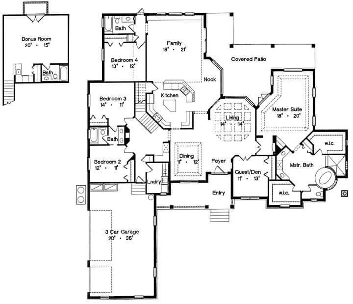 Explore This Expansive Floor Plan Featuring a Bonus Room and Covered Patio