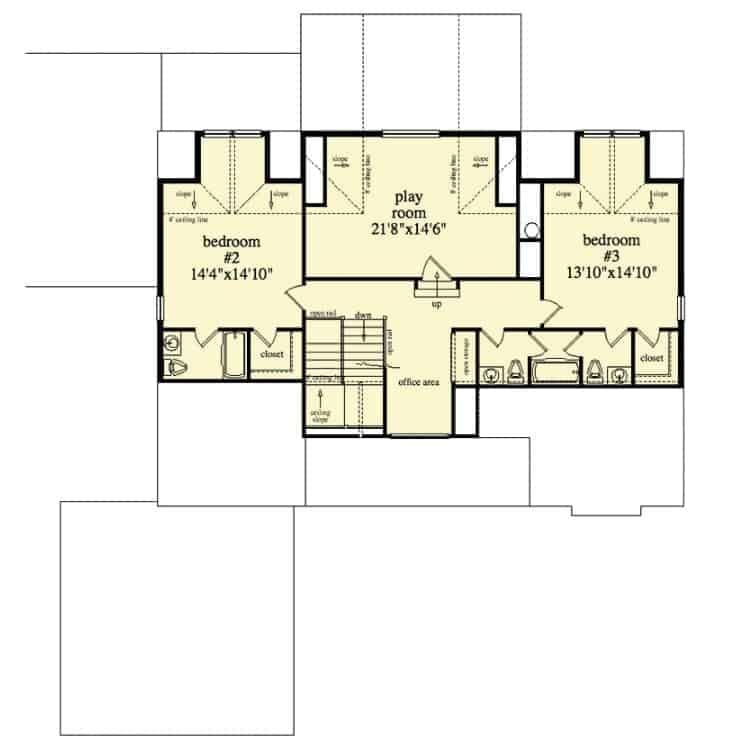 Exploring the Upper Floor: A Playroom Hub and Two Bedrooms