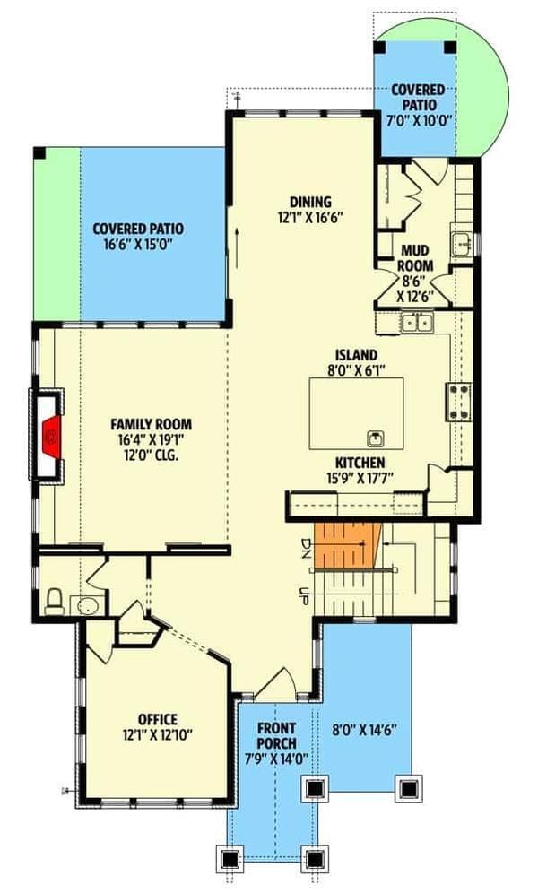 Explore the Expansive Open-Concept Living Space with Dual Covered Patios