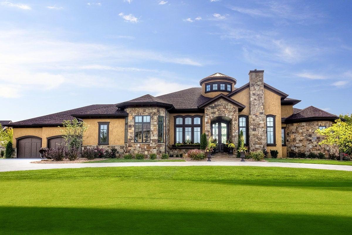 Look at the Stonework Detailing on This Elegant Estate