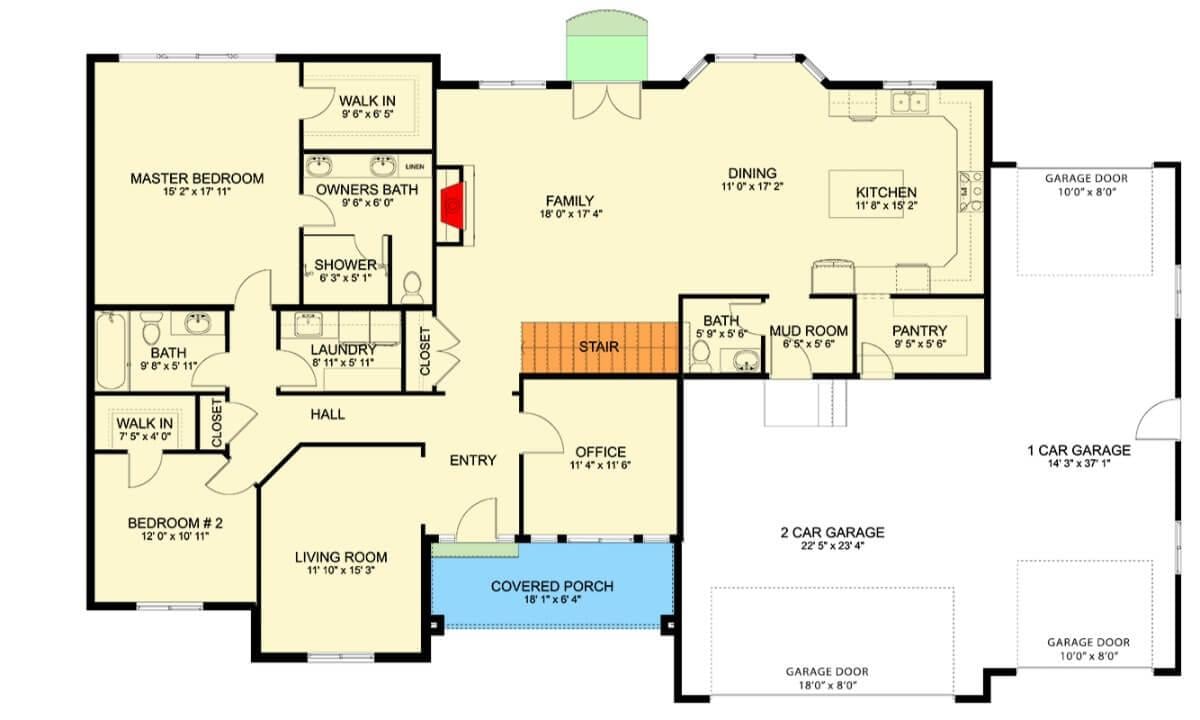 Explore This Thoughtfully Designed Floor Plan with a Spacious Family Area