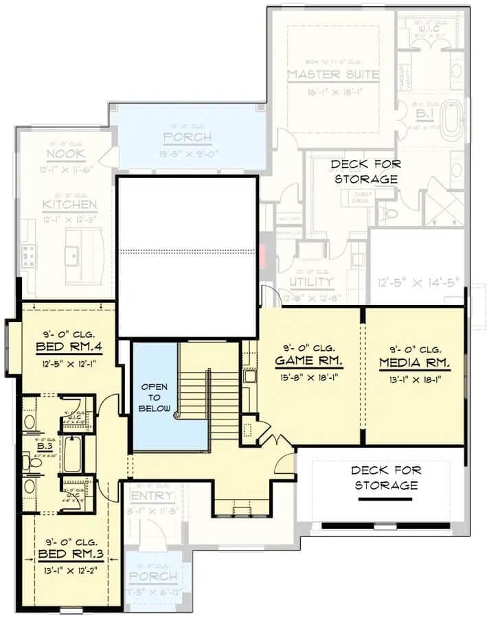 Versatile Floorplan Featuring a Game Room and Media Room Combo