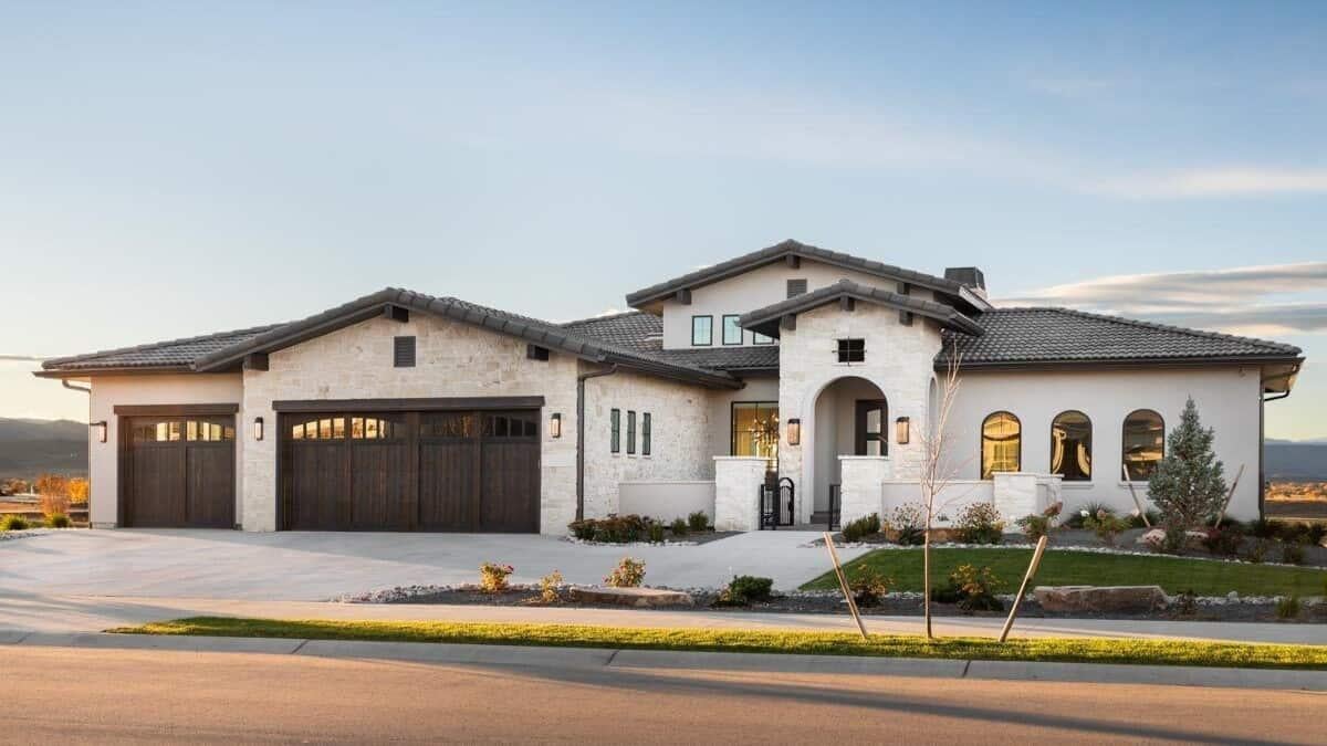 Elegant Mediterranean Home with Striking Arched Entryway