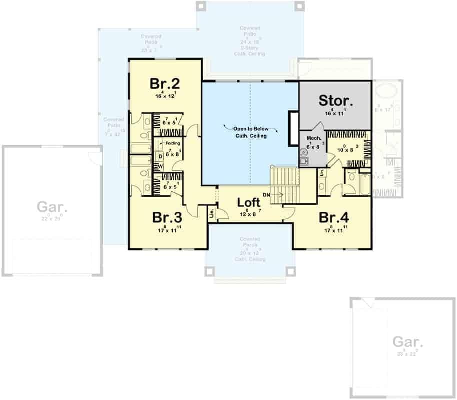 Explore the Spacious Loft in This Thoughtfully Designed Upper Floor Plan