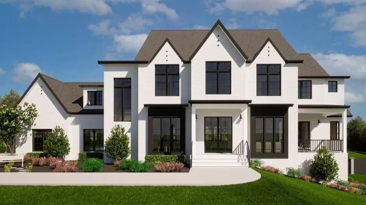 Classic Meets Contemporary in This Bold Facade with Dramatic Windows