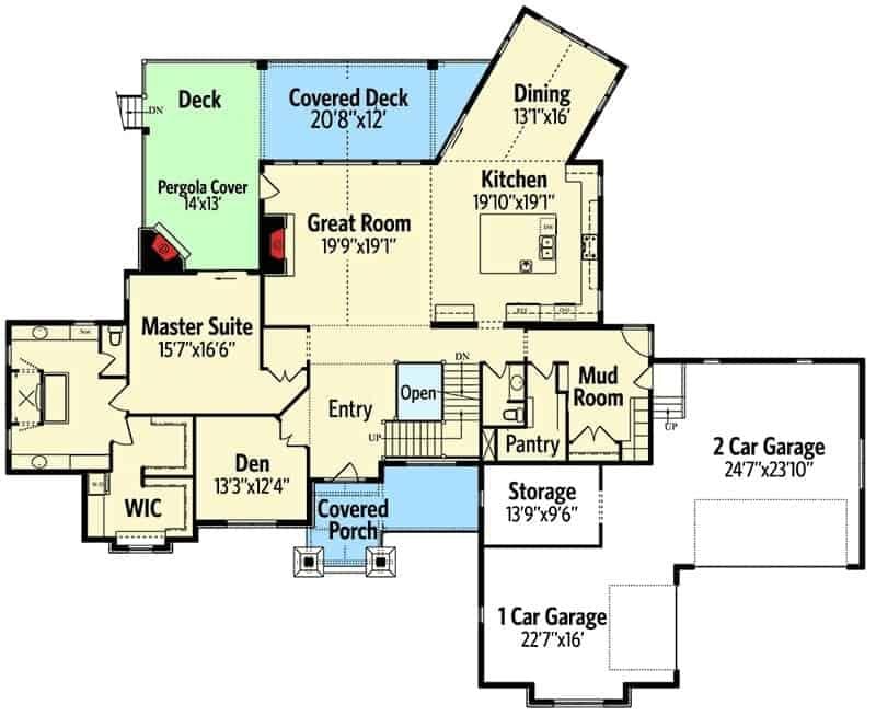 Explore the Thoughtful Layout with Dual Garages and a Great Room Hub