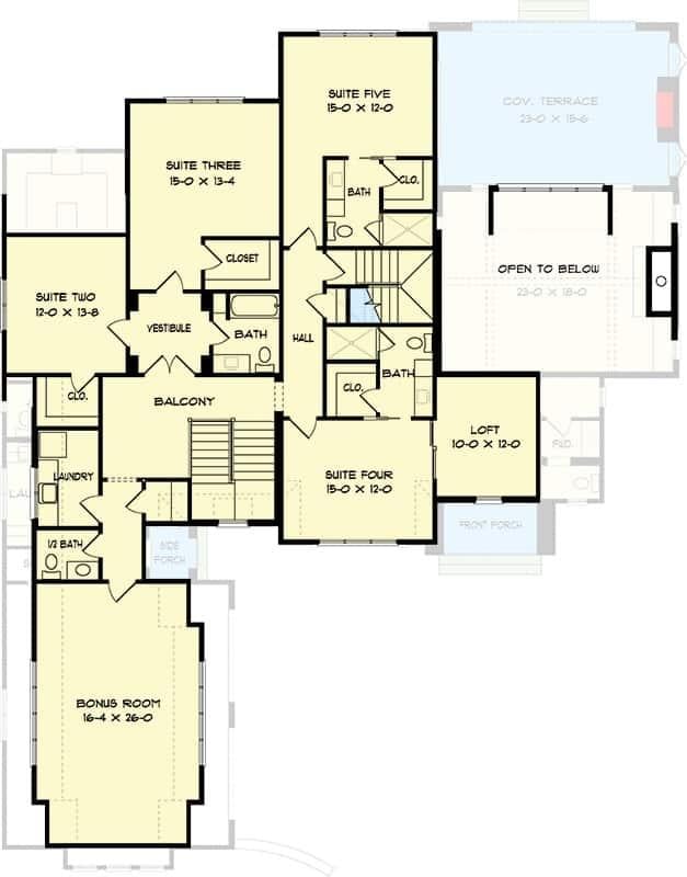 Explore the Upper Floor with Five Bedrooms and a Bonus Room