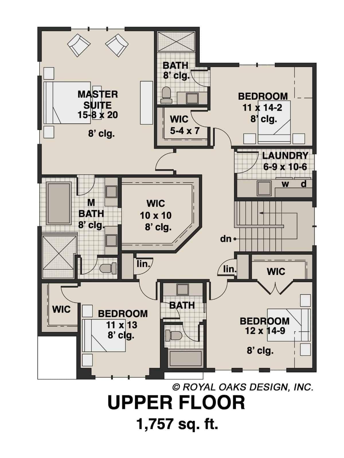 Explore the Spacious Upper Floor Layout with Three Bedrooms and Laundry Facility