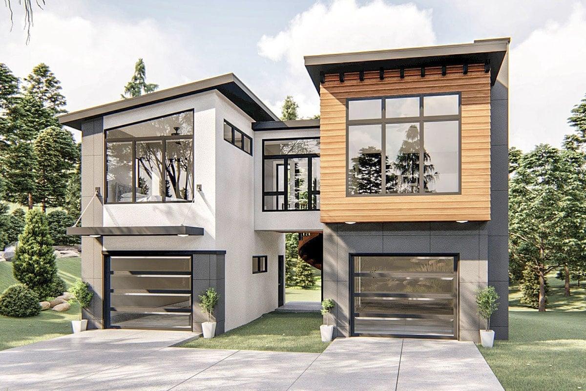 Check Out the Sleek Mixed-Material Facade of This Modern Home