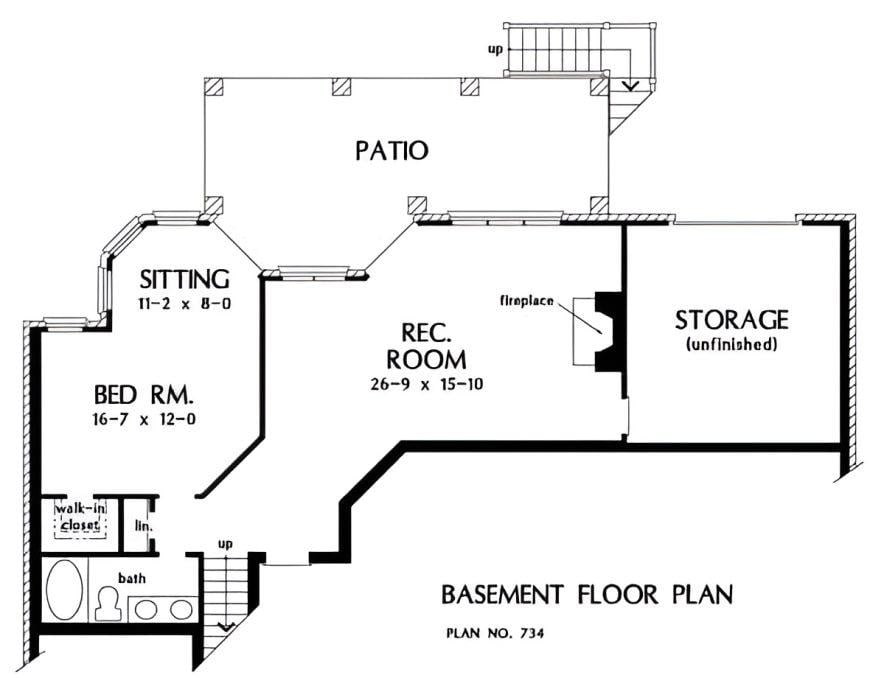 Explore the Versatile Layout of This Basement Floor Plan