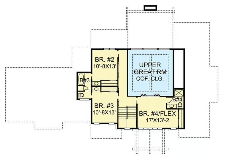 Explore the Versatile Layout of This Upper Floor Plan