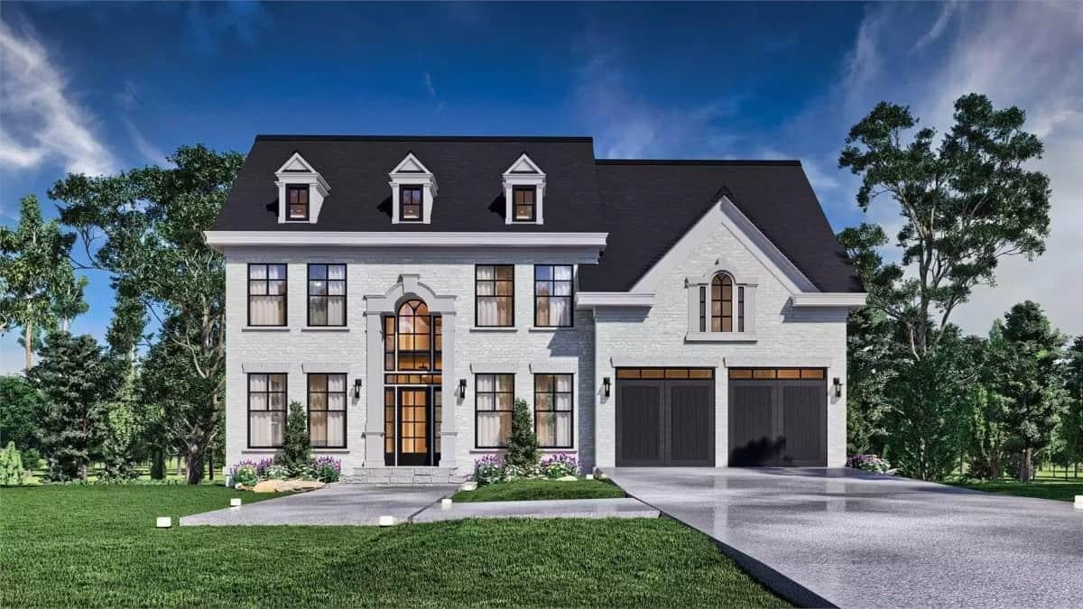 Classic Colonial Facade with Eye-Catching Dormer Windows