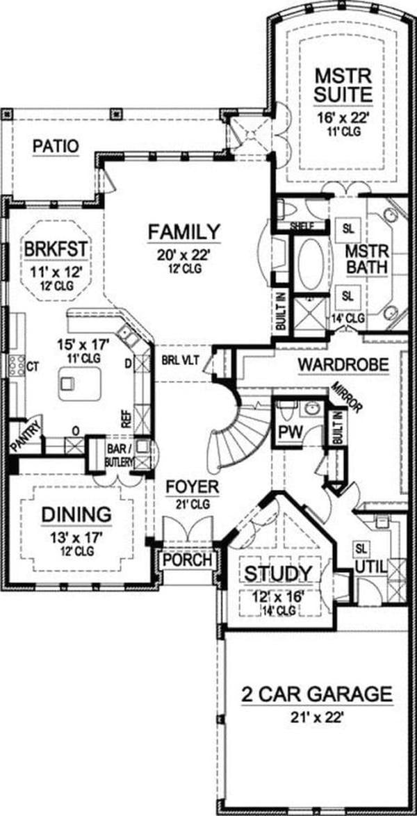 Explore This Thoughtfully Designed Floorplan with a Spacious Family Room