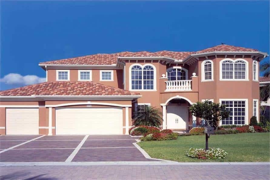 Mediterranean-Style Home with Elegant Arched Windows