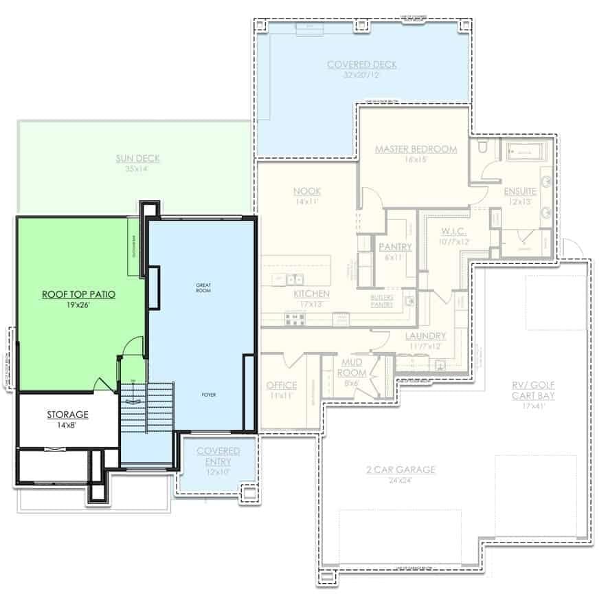 Explore the Expansive Rooftop Patio in This Floor Plan