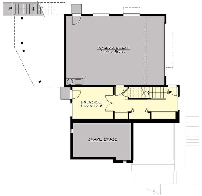 Explore the Versatile Basement Layout Featuring a 2-Car Garage