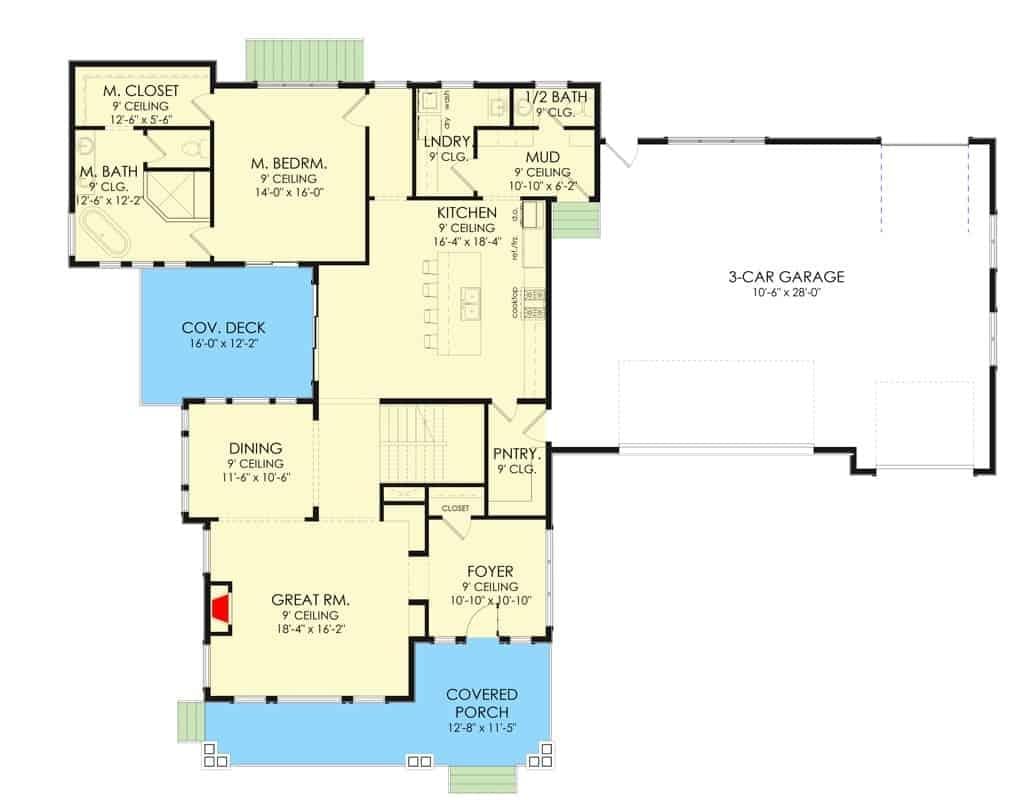 Explore This Spacious Floor Plan with a 3-Car Garage and Covered Deck