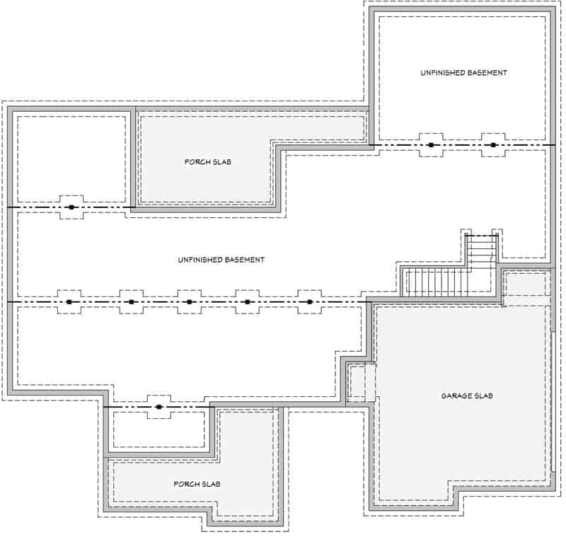 Exploring the Foundations: Unfinished Basement Layout