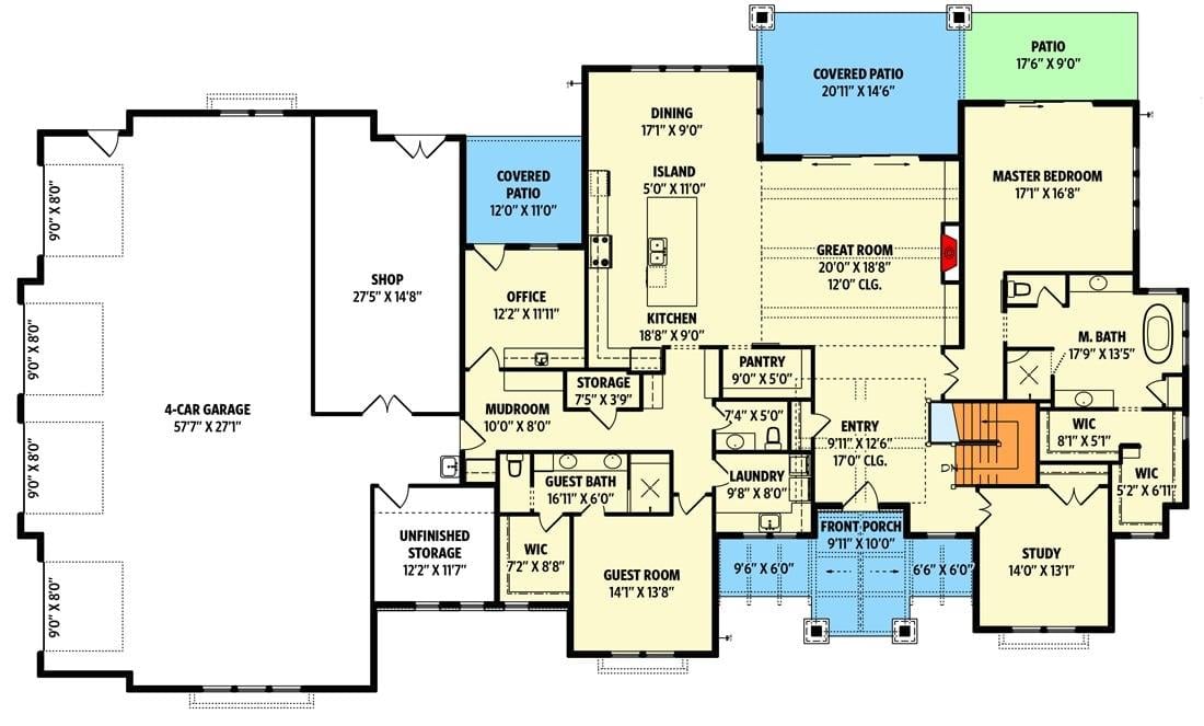 Explore This Spacious Layout with a 4-Car Garage and Great Room Centerpiece