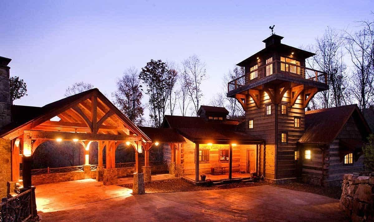 Rustic Retreat with Striking Tower Feature