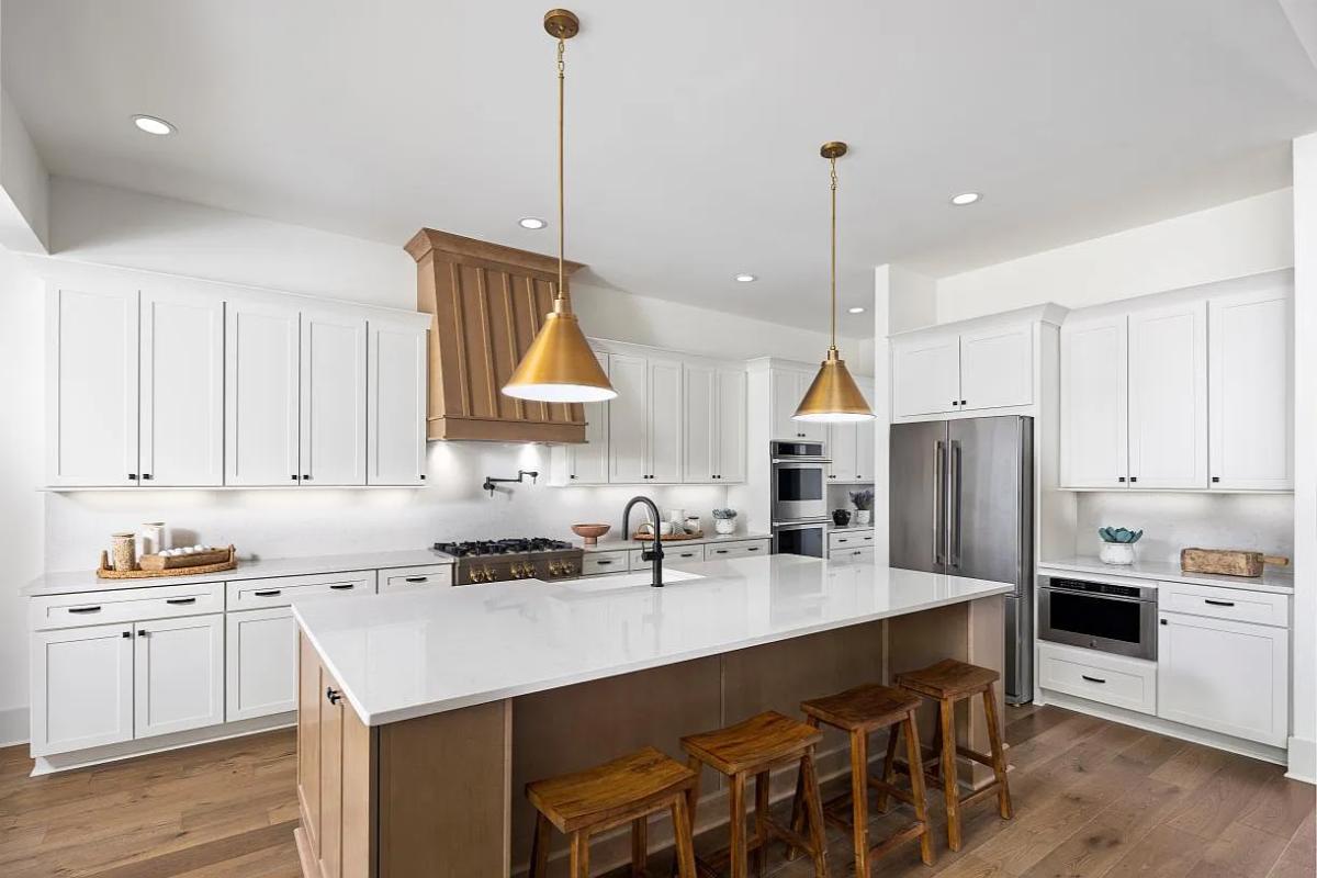 Farmhouse-Style 5-Bedroom Home with Two-Story Great Room and Covered Front Porch