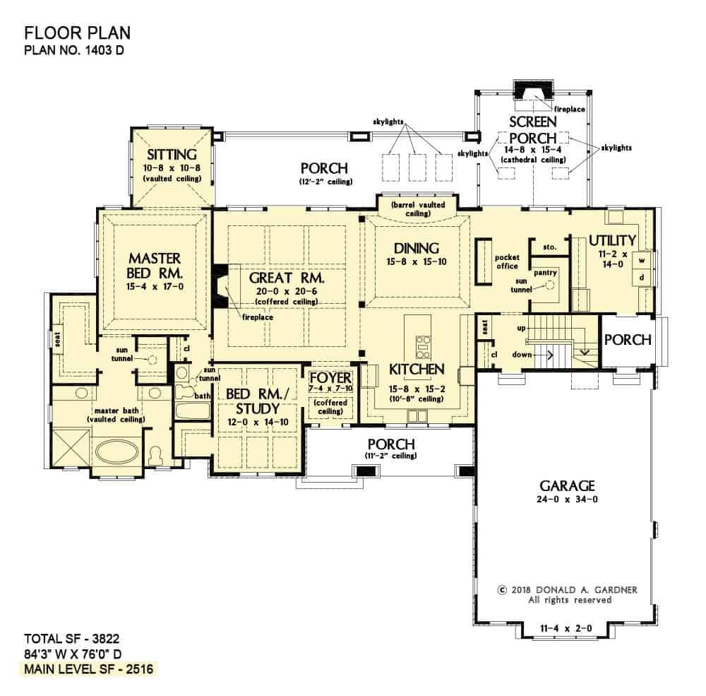 Explore This Expansive Home Layout with a Cozy Screen Porch