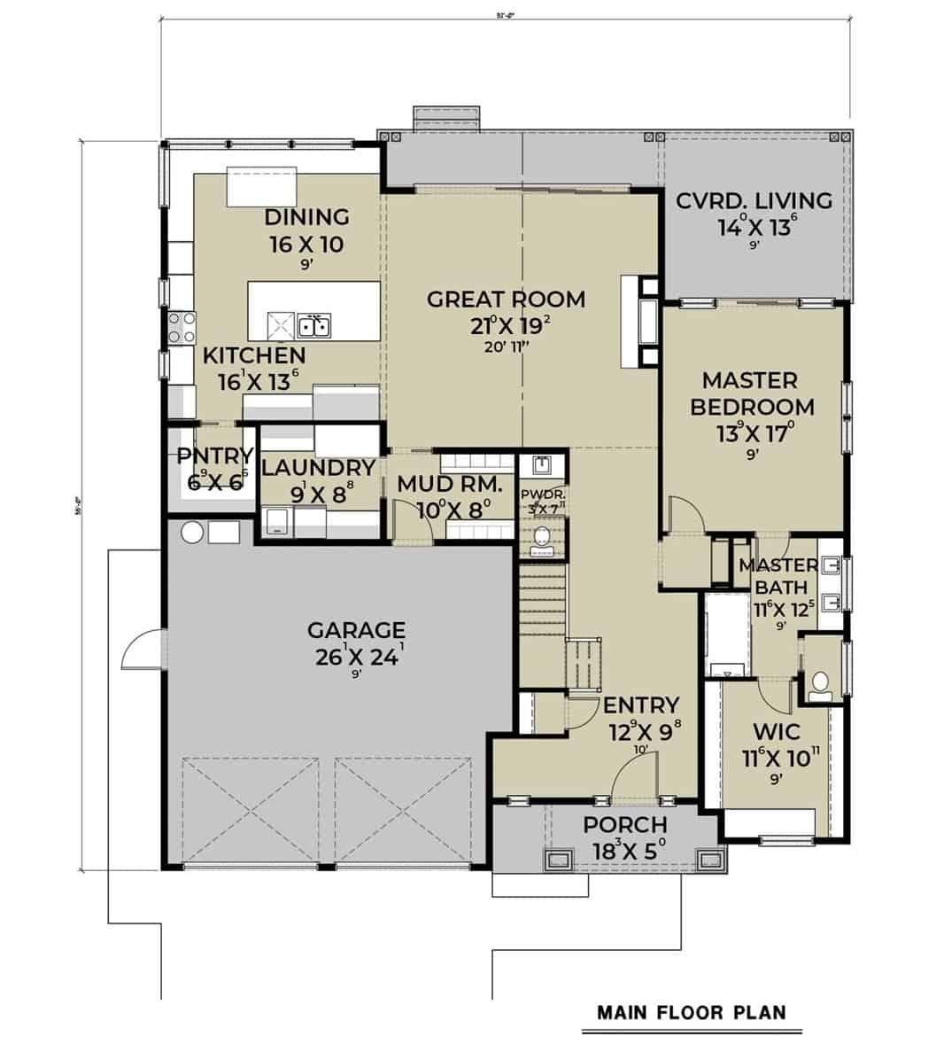 Explore the Spacious Great Room in This Thoughtfully Designed Main Floor Plan
