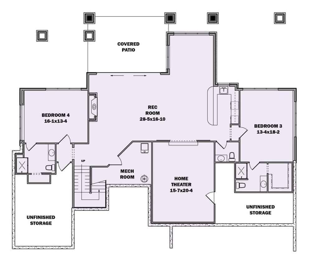 Explore the Spacious Lower Level with a Home Theater and Rec Room
