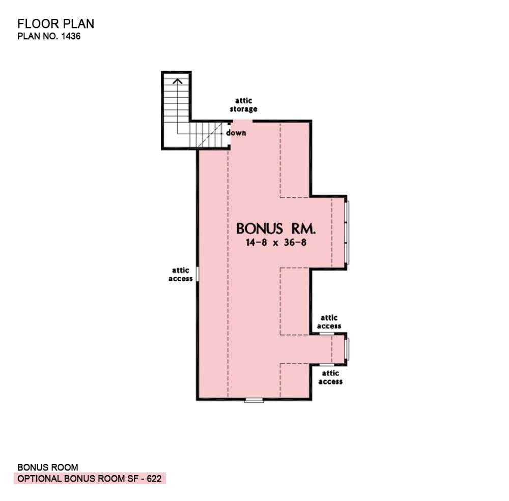 Explore the Versatile 622 Sq Ft Bonus Room Layout