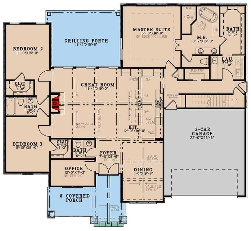 Explore the Spacious Layout with a Grilling Porch Highlight