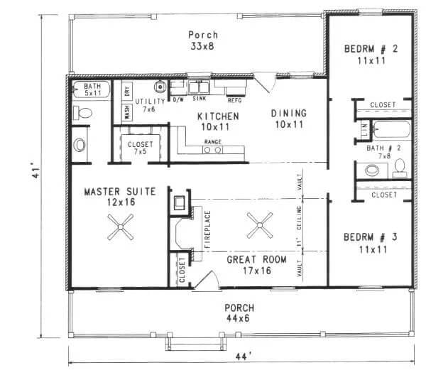 Explore This Thoughtfully Designed Floor Plan with Dual Porches