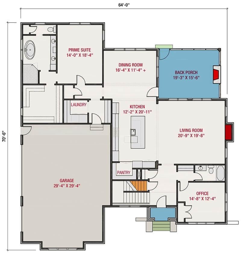 Explore This Spacious Floor Plan with a Generous Kitchen Island