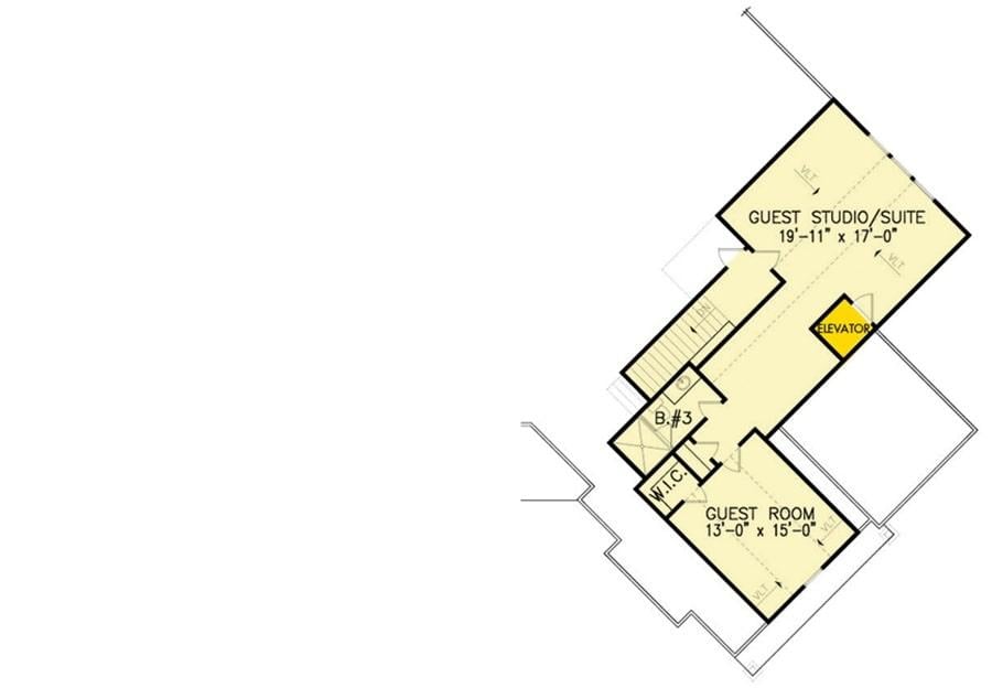 Explore the Spacious Guest Suite with Elevator Access