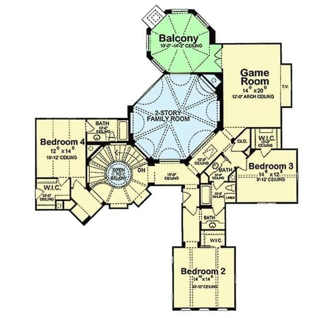 Explore the Unique Layout with a Central Two-Story Family Room