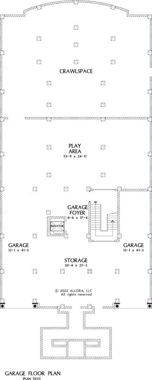 Explore This Expansive Garage Floor Plan with a Dedicated Play Area