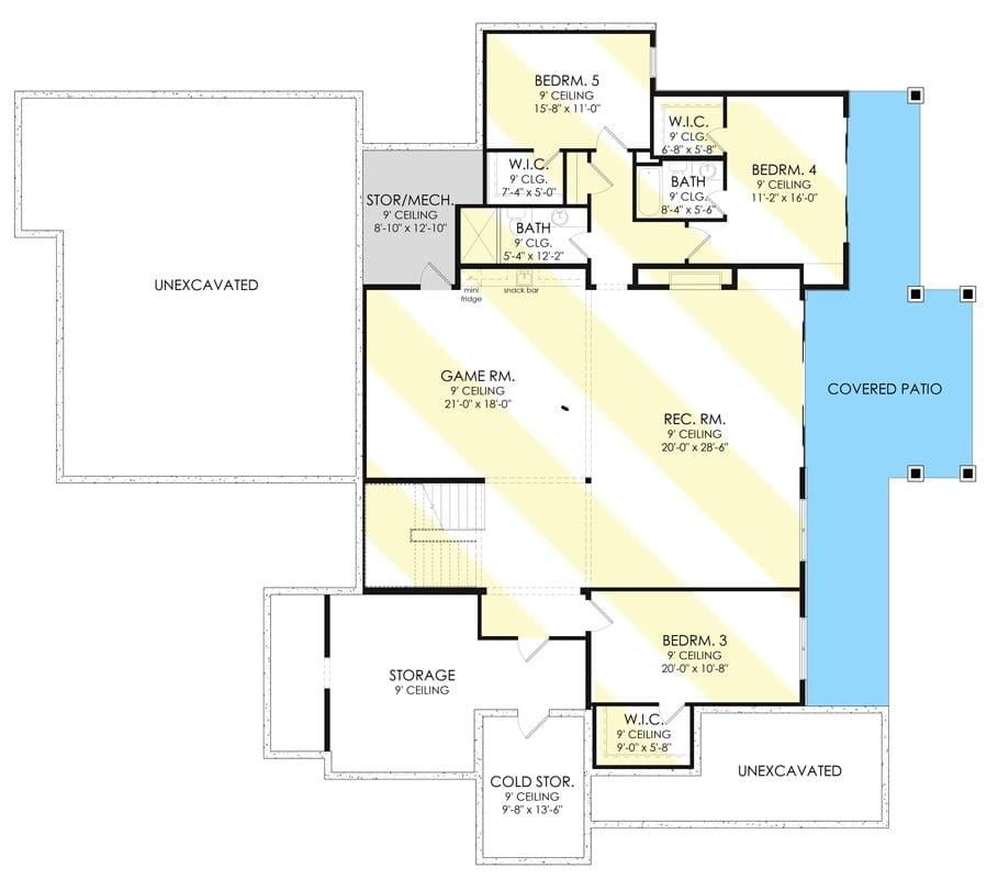 Explore the Versatile Lower Level with Game and Rec Rooms