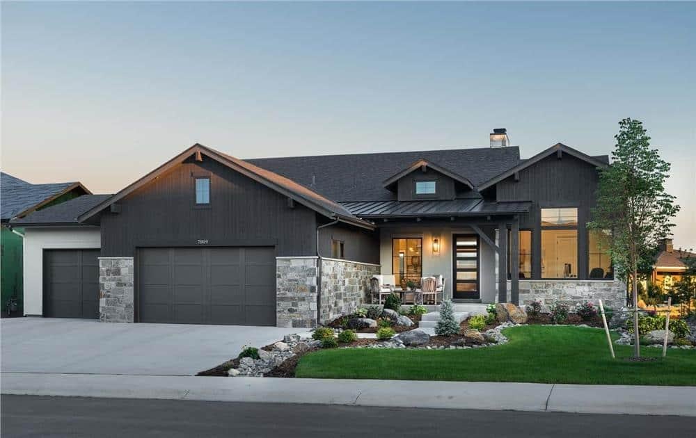 Modern Craftsman Home with Striking Stone Accents