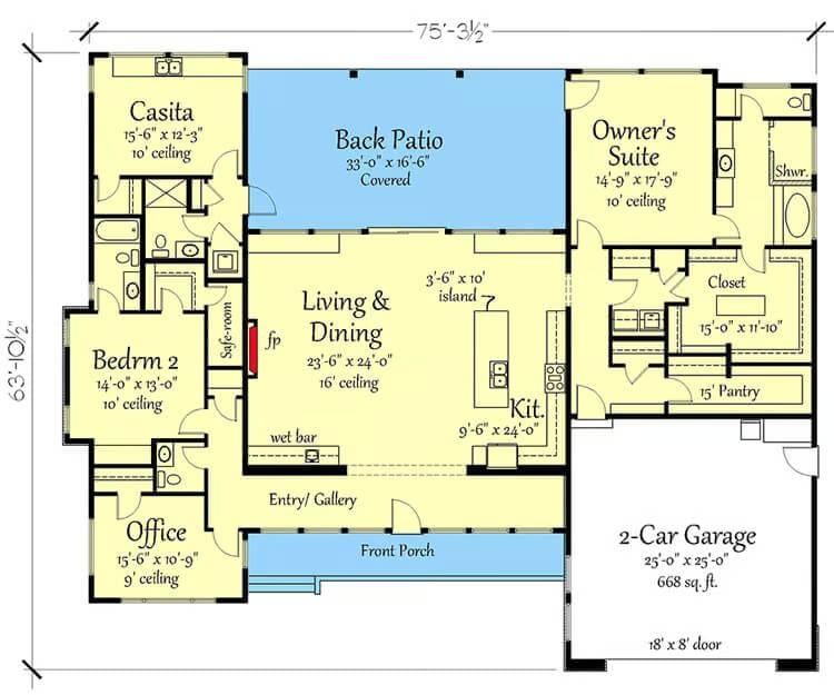 Explore This Thoughtfully Designed Floor Plan with a Spacious Back Patio