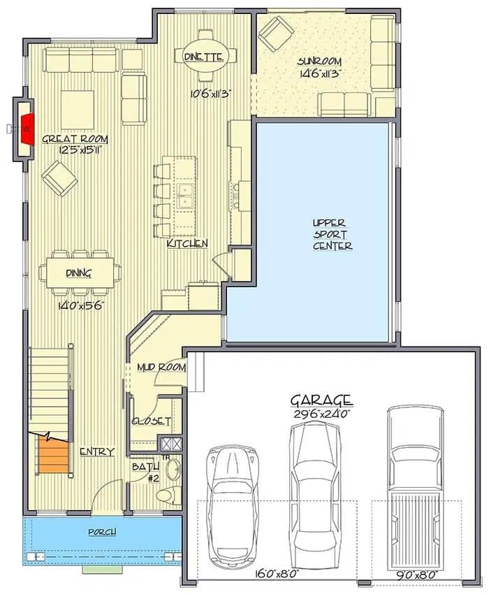 Check Out the Functional Flow from the Great Room to the Sunroom
