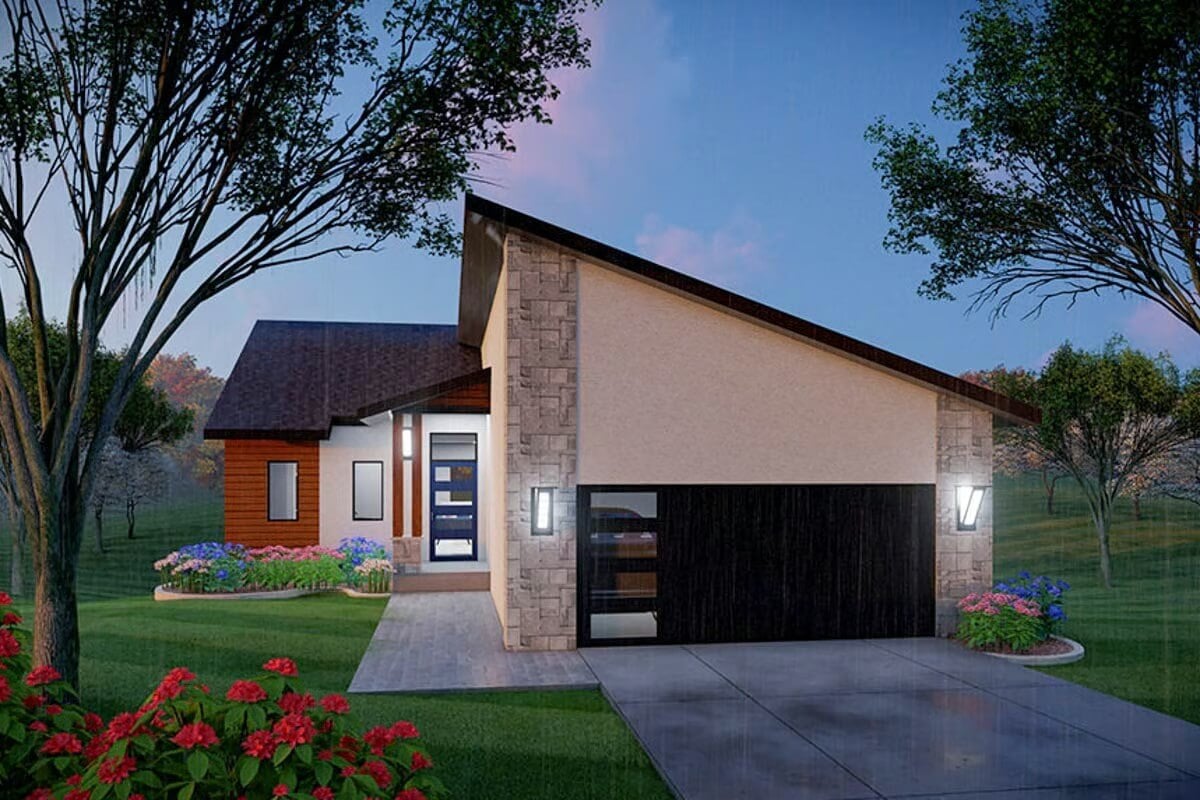 3-Bedroom Modern Home with Open Living Space and Finished Basement (Floor Plan)