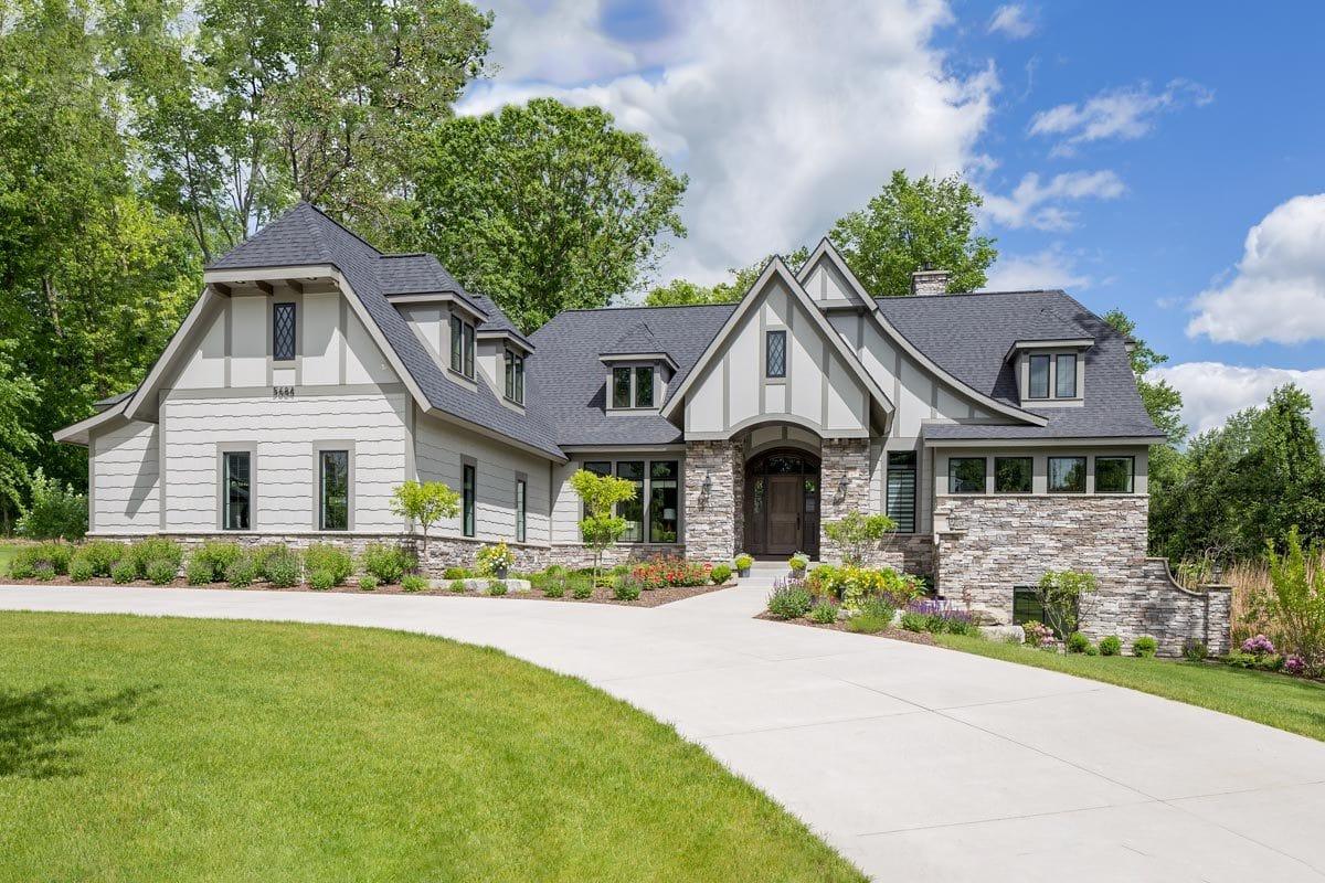 Wow, Check Out the Tudor Revival Charm with Stone Accents
