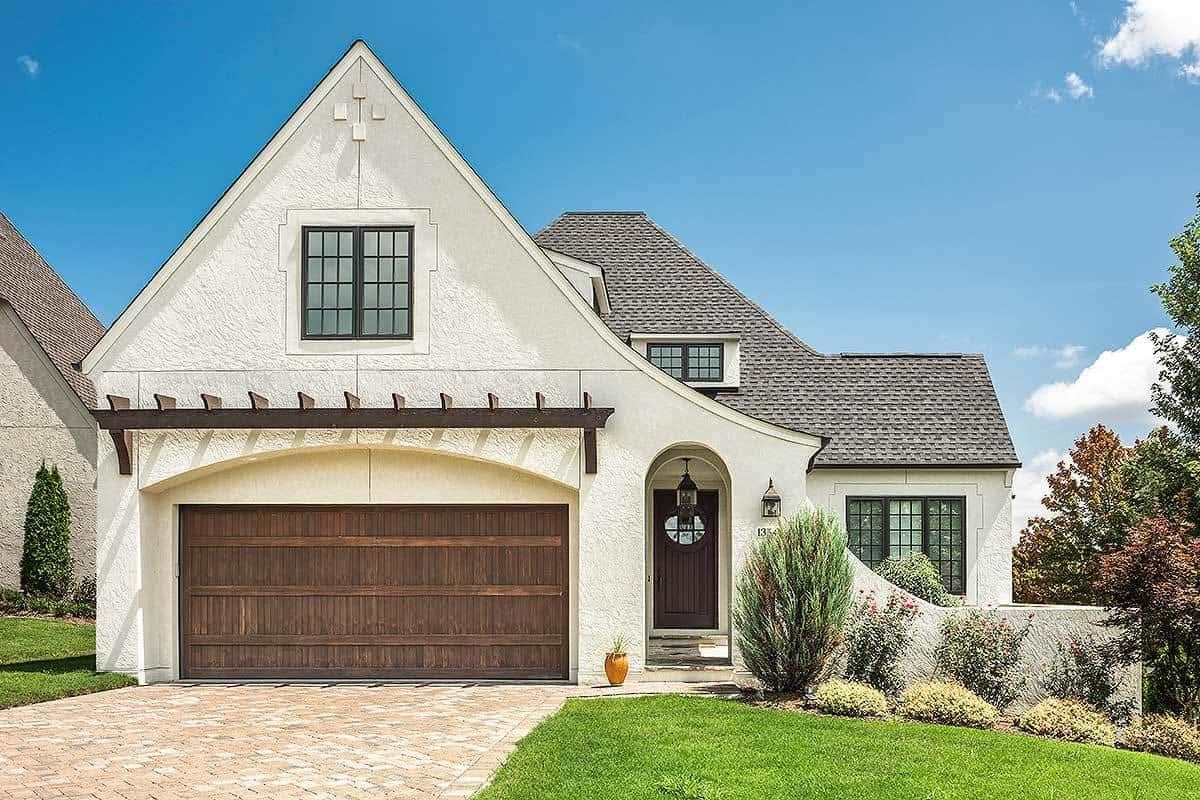 Check Out This Gable Roof and Arched Entryway