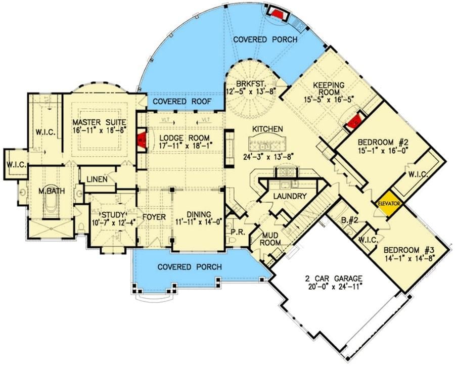 Explore This Spacious Floor Plan Featuring a Versatile Lodge Room