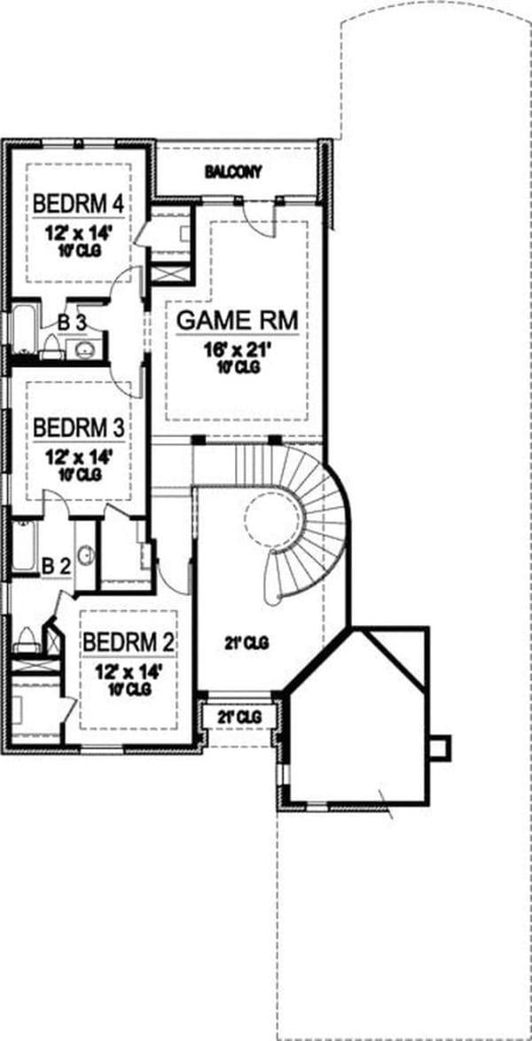 Explore the Versatile Game Room in This Upper Floor Plan