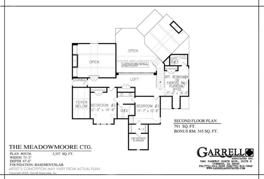 Explore the Versatile Loft Space in This Second Floor Plan