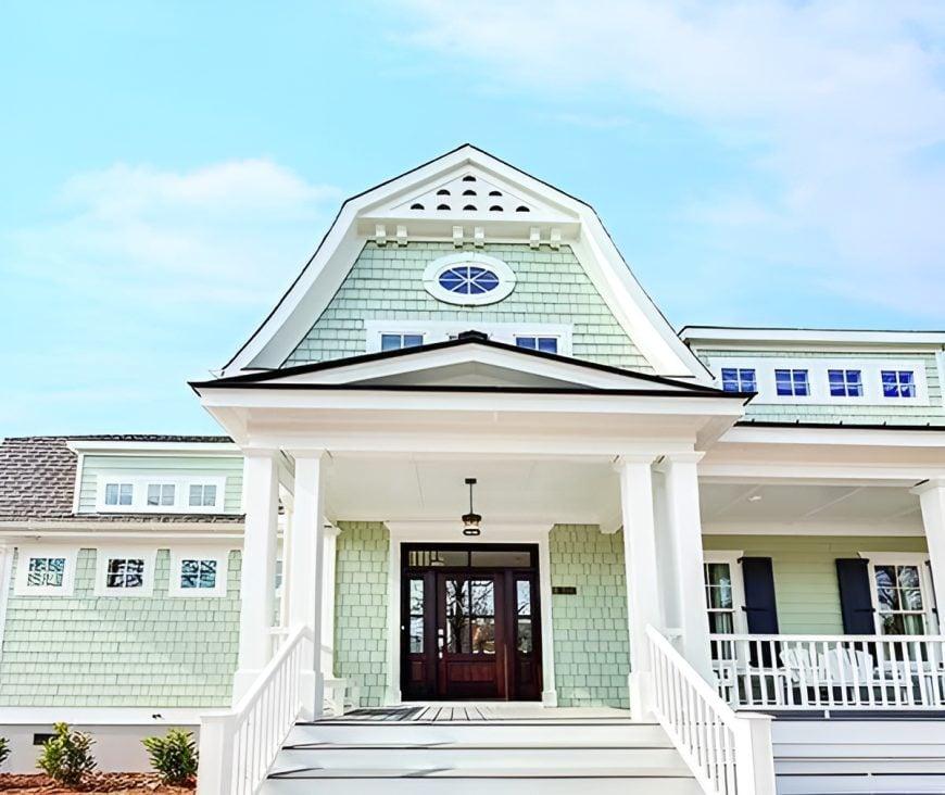 Classic Charm with Unique Gable Detailing on This Coastal Retreat