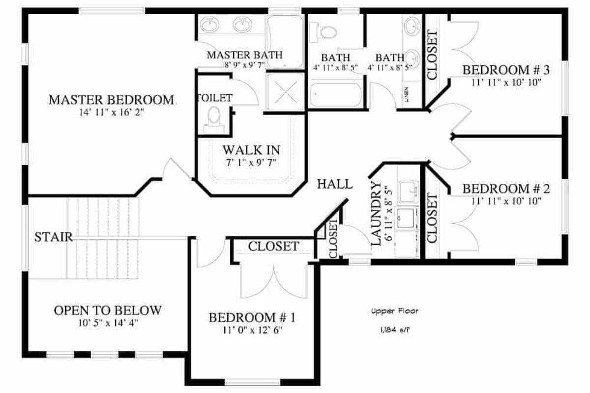 Explore the Spacious Upper Floor Layout with a Master Suite and Walk-In Closet