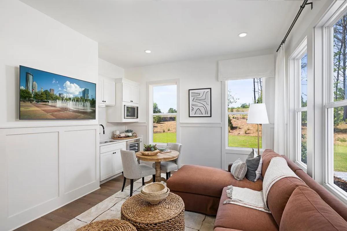 Farmhouse-Style 5-Bedroom Home with Two-Story Great Room and Covered Front Porch