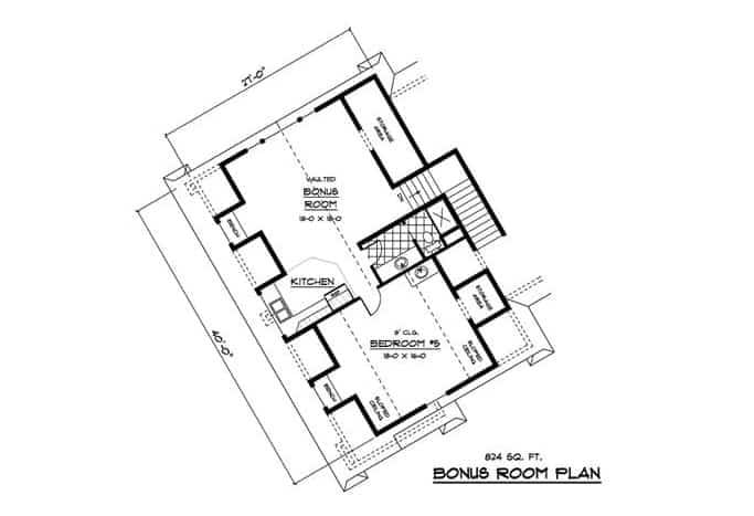 Explore the Versatility of This 624 Sq. Ft. Bonus Room Plan