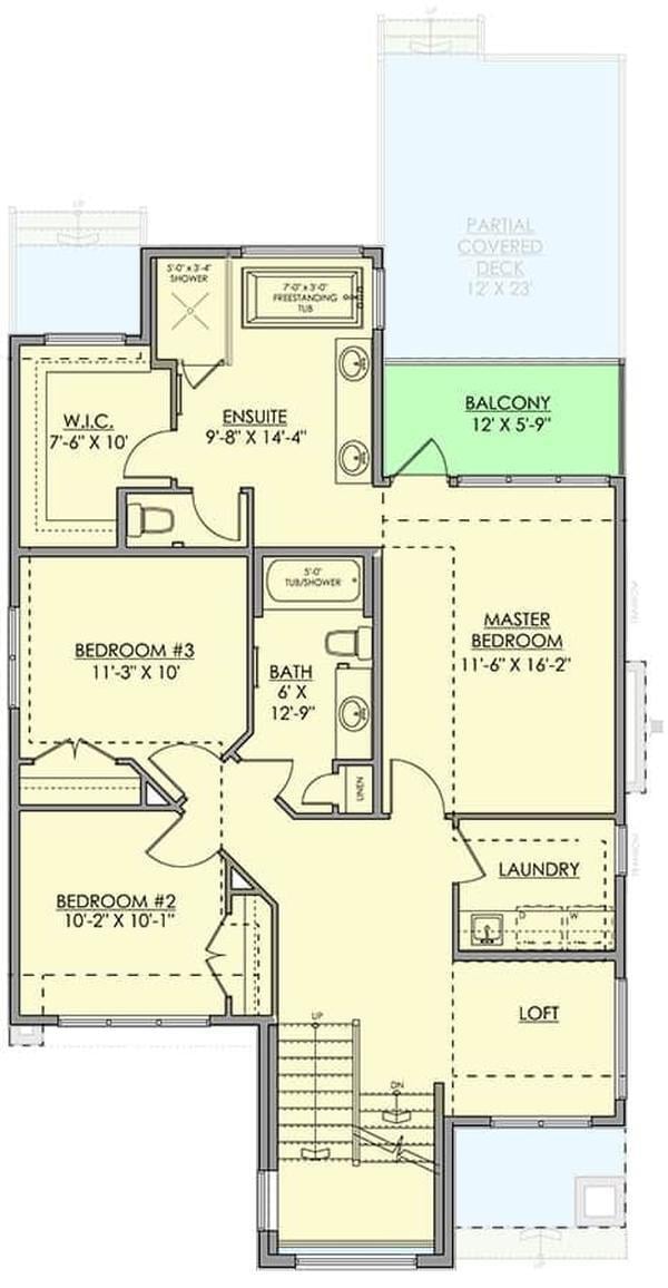 Explore This Smartly Designed Upper Floor with Balcony Retreat